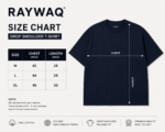 Premium Drop Shoulder Graphic T-Shirt – One Day At A Time | Blue - Image 2